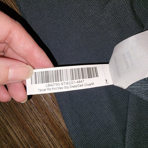 Quince Tencel Rib Knit Maxi Slip Dress NWT Teal Med - Picture 7 of 7